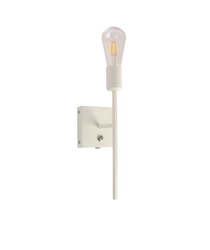 Kinkiet Ścienny LED E27 biały Loft Metalowy z USB Bezprzewodowy