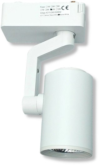 Reflektor LED lampa szynowa biała 10W 1 fazowa 4000K 1000lm kąt świecenia 20°