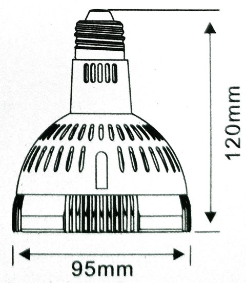 Żarówka E27 LED PAR30 czarna 18° 30W 6000K do doświetlenia roślin Żarówka E27 LED PAR30 czarna 18° 30W 6000K do doświetlenia roślin