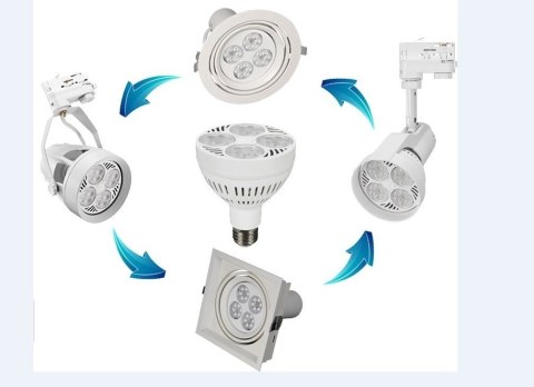 Żarówka E27 LED PAR30 czarna 18° 30W 6000K do doświetlenia roślin Żarówka E27 LED PAR30 czarna 18° 30W 6000K do doświetlenia roślin