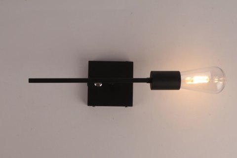Kinkiet Ścienny LED E27 Czarny Loft Metalowy z USB Bezprzewodowy Kinkiet Ścienny LED E27 Czarny Loft Metalowy z USB Bezprzewodowy