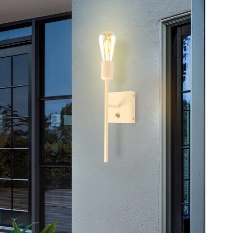 Kinkiet Ścienny LED E27 biały Loft Metalowy z USB Bezprzewodowy Kinkiet Ścienny LED E27 biały Loft Metalowy z USB Bezprzewodowy