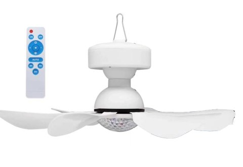 Lampa LED wentylator przenośny z pilotem z regulacją jasności światła USB Lampa LED wentylator przenośny z pilotem z regulacją jasności światła USB