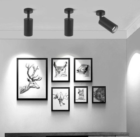 Lampa sufitowa kinkiet SPOT oprawa LED Czarna E27 Lampa sufitowa kinkiet SPOT oprawa LED Czarna E27