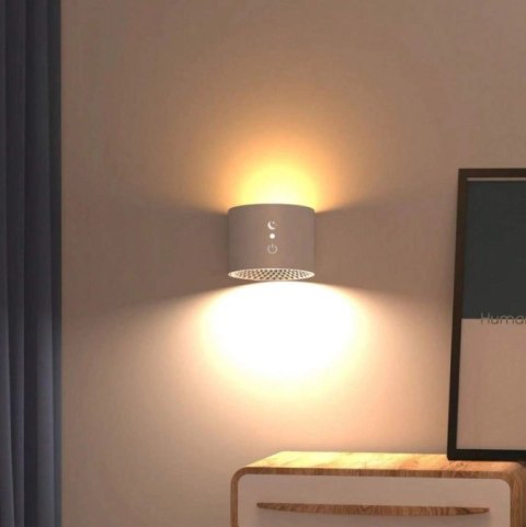 Lampka LED biurkowa kinkiet magnetyczna bezprzewodowa 3w1 biała 10W USB Lampka LED biurkowa kinkiet magnetyczna bezprzewodowa 3w1 biała 10W USB