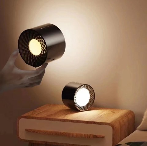 Lampka LED biurkowa kinkiet magnetyczna bezprzewodowa 3w1 czarna 10W USB Lampka LED biurkowa kinkiet magnetyczna bezprzewodowa 3w1 czarna 10W USB