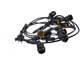 Zestaw girlanda ogrodowa żarówkowa 20m 20pkt + 20 szt żarówka vintage Edison LED 2W ST45 E27 4000K