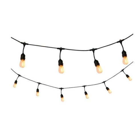 Zestaw girlanda ogrodowa żarówkowa 5m 5pkt+5szt żarówka vintage Edison LED 2W ST45 E27 2300K Zestaw girlanda ogrodowa żarówkowa 5m 5pkt+5szt żarówka vintage Edison LED 2W ST45 E27 2300K