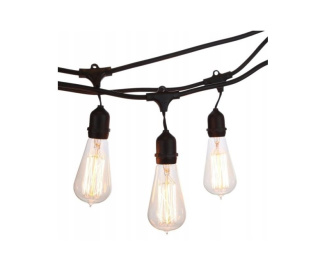 Girlanda tarasowa 20m 40pkt + 40szt żarówki retro 4W ST64 E27 4000K barwa neutralna