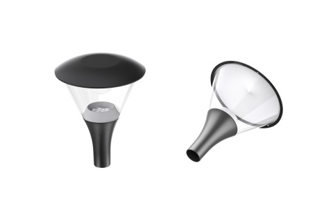Lampa parkowa latarnia uliczna czarna LED 60W 5000K 6000lm ściemnialna 3w1 Lampa parkowa latarnia uliczna czarna LED 60W 5000K 6000lm ściemnialna 3w1