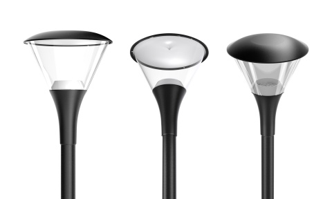 Lampa parkowa latarnia uliczna czarna LED 60W 5000K 6000lm ściemnialna 3w1 Lampa parkowa latarnia uliczna czarna LED 60W 5000K 6000lm ściemnialna 3w1