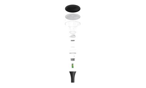 Lampa parkowa latarnia uliczna czarna LED 60W 5000K 6000lm ściemnialna 3w1 Lampa parkowa latarnia uliczna czarna LED 60W 5000K 6000lm ściemnialna 3w1