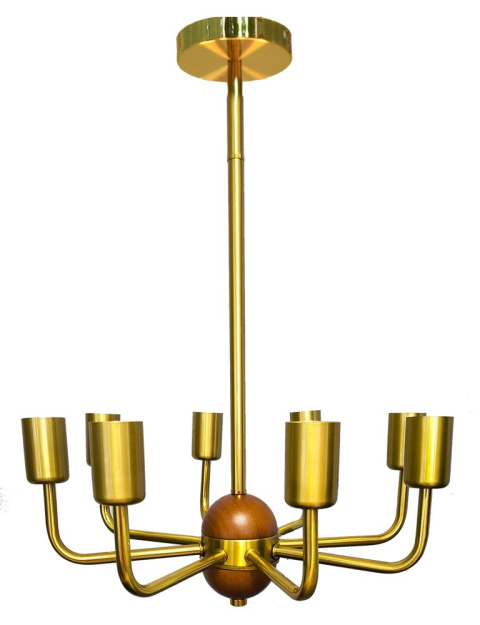 Lampa sufitowa LED wisząca złota nowoczesna 8xE27 Lampa sufitowa LED wisząca złota nowoczesna 8xE27