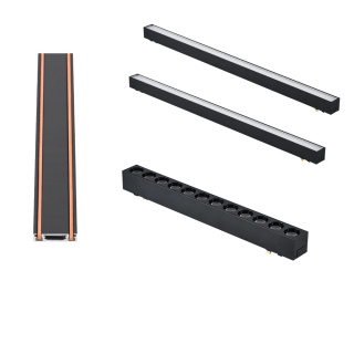 Oświetlenie szynowe magnetyczne 1x SZYNA 1m + 2x10W lampa liniowa + 1x12W lampa liniowa magnetyczna zimna barwa LED