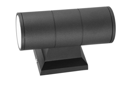 Lampa elewacyjna natynkowa punktowa kinkiet czarna 2x6W 1200lm IP65 Kąt świecenia: 45 ° Lampa elewacyjna natynkowa punktowa kinkiet czarna 2x6W 1200lm IP65 Kąt świecenia: 45 °