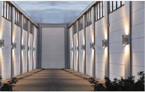 Lampa elewacyjna natynkowa punktowa kinkiet czarna 2x6W 1200lm IP65 Kąt świecenia: 45 ° Lampa elewacyjna natynkowa punktowa kinkiet czarna 2x6W 1200lm IP65 Kąt świecenia: 45 °