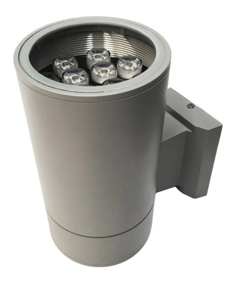 Lampa elewacyjna natynkowa punktowa kinkiet szara 1x9W 1200lm IP65 Kąt świecenia: 45 ° Lampa elewacyjna natynkowa punktowa kinkiet szara 1x9W 1200lm IP65 Kąt świecenia: 45 °