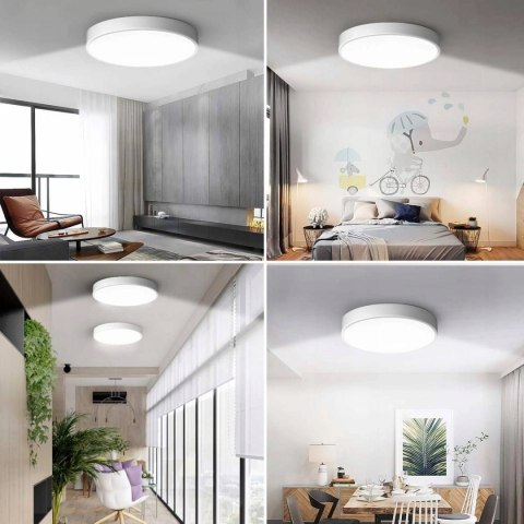 Plafon sufitowy LED lampa z czujnikiem zmierzchowo-ruchowym 18W 4000K 1260lm Plafon sufitowy LED lampa z czujnikiem zmierzchowo-ruchowym 18W 4000K 1260lm