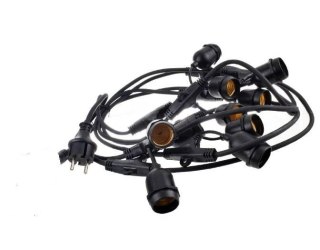 Girlanda ogrodowa żarówkowa łańcuch 20m 40pkt oprawa do żarówek E27